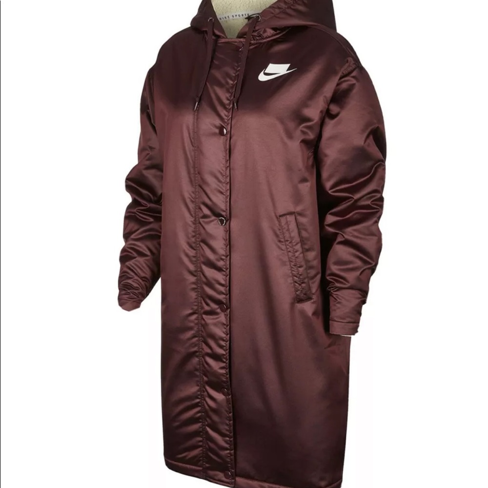 Nike Sportswear Sport Pack Synthetic Fill Faux Shearling Lined Parka Maroon XL